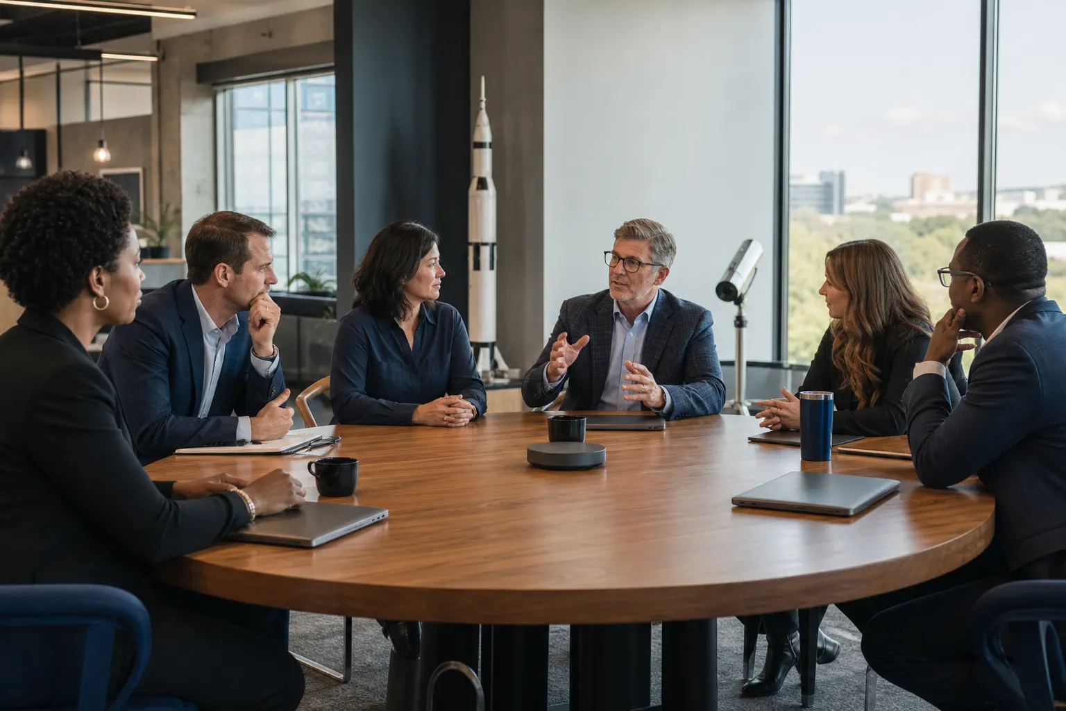 Investors and founders discussing responsible AI ventures at a Huntsville roundtable
