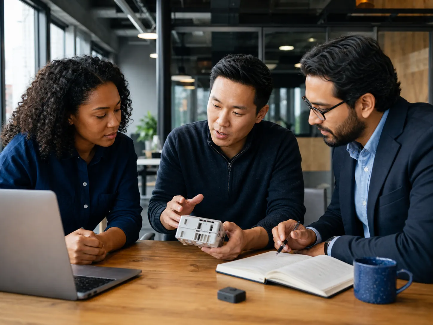 An AI founder meeting with regional investors
